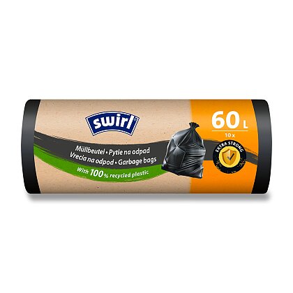 Obrázok produktu Swirl - vrecia na odpadky - 60 l, 10 ks, 34 mikrónov