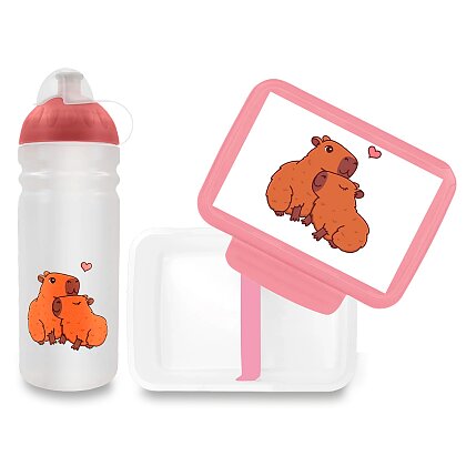 Product image Zdravá lahev 0,7 l a Zdravá sváča - Kapybary, set
