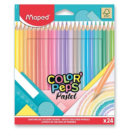 Obrázok produktu Maped Color'Peps Pastel - pastelky - 24 farieb