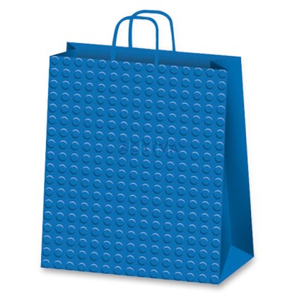 Obrázok produktu Sadoch Dots - darčeková taška - 260 x 120 x 360 mm, veľ. S, modrá