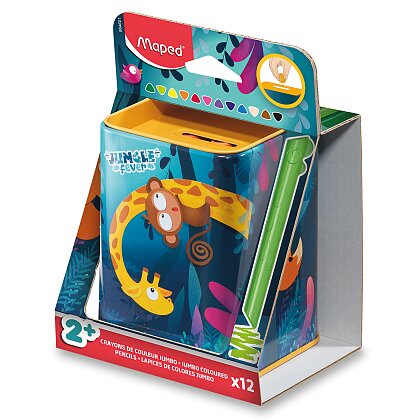 Obrázok produktu Maped Infinity Jumbo Jungle Fever - pastelky - 12 farieb