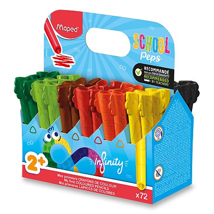 Obrázok produktu Maped Color'Peps Infinity Kidy Jumbo - pastelky - školské balenie 72 ks