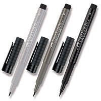 Popisovač Faber-Castell Pitt Artist Pen Brush - černé a šedé