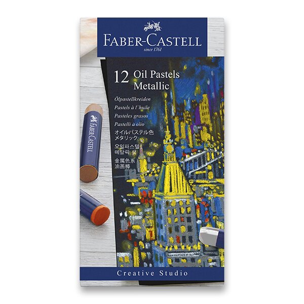 Olejové pastely Faber-Castell Metallic 12 barev
