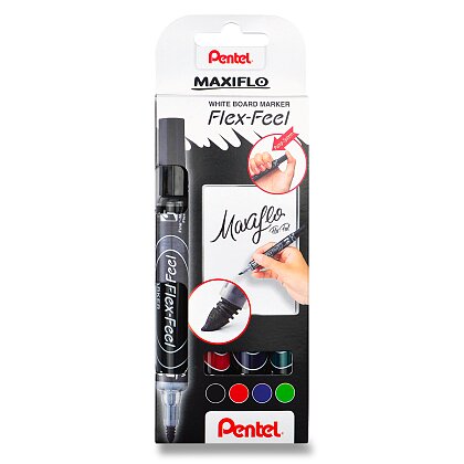 Obrázek produktu Pentel Maxiflo Flex-Feel MWL5SBF - popisovač na bílé tabule - sada 4 barev