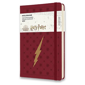 Obrázek produktu Diář Moleskine 2022 Harry Potter - tvrdé desky - L, denní, vínový