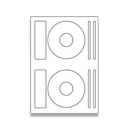 Obrázek produktu SK Label - samolepicí etikety - průměr 118 mm, 200 etiket, na CD/DVD