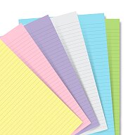 Filofax - náplň A5 - poznámkový papier, linajkový, 6 farieb