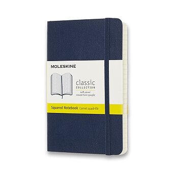 Obrázek produktu Zápisník Moleskine - měkké desky - S, čtverečkovaný, modrý