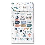 Filofax - náplň osobní / A5 - samolepky Multi Botanical