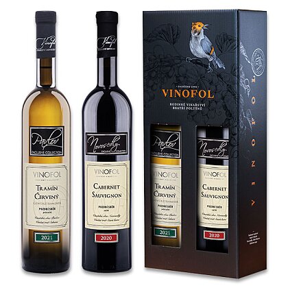 Obrázek produktu Tramín červený + Cabernet Sauvignon - dárkový set vín - Tramín červený + Cabernet Sauvignon, 2 x 0,75 l