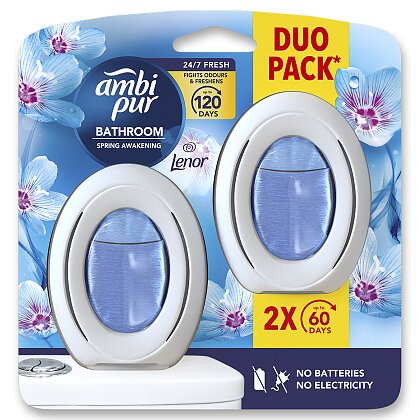 Obrázek produktu Ambi Pur Bathroom - osvěžovač vzduchu do koupelny - Lenor Spring Awakening, 2 x 8 ml