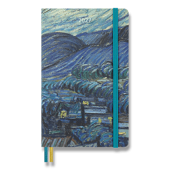 Obrázek produktu Diář Moleskine MoMA Van Gogh 2027 - tvrdé desky - L, týdenní, modrý