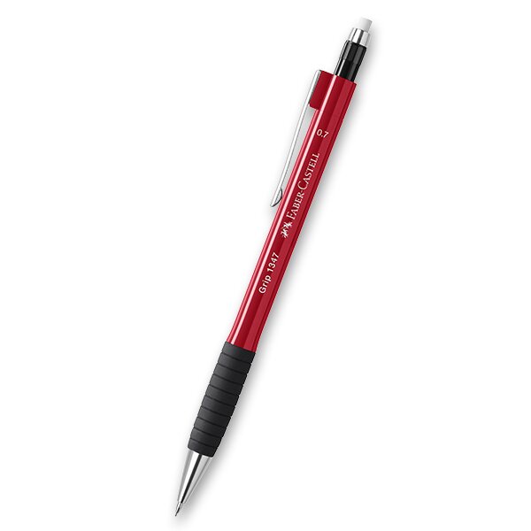 Mechanická tužka Faber-Castell Grip 1347 0,7 mm, výběr barev červená