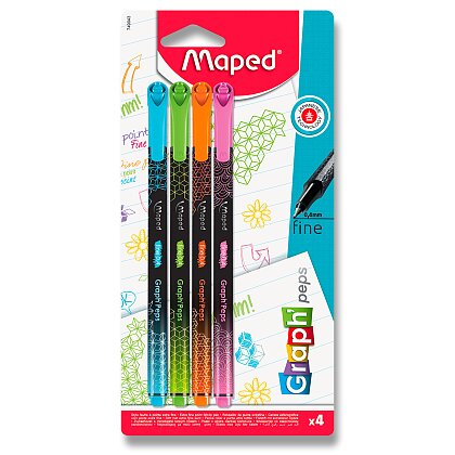 Obrázok produktu Maped Graph´Peps Deco - liner - 4 ks, pastelové farby