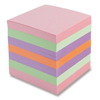 Obrázek produktu Poznámkový bloček barevný - nelepený - 90 × 90 × 90 mm, 800 listů
