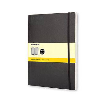 Obrázek produktu Zápisník Moleskine - měkké desky - XL, čtverečkovaný, černý