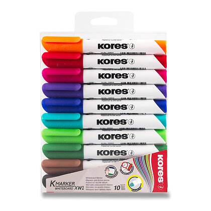 Obrázek produktu Kores Whiteboard - popisovač na bílé tabule a flipcharty - 10 barev