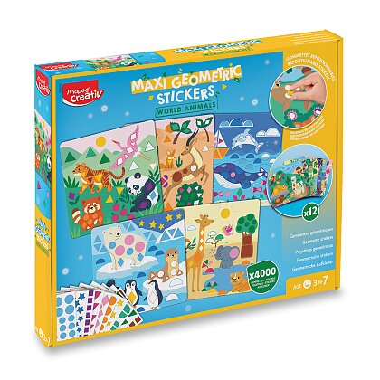 Obrázok produktu Maped Creativ Maxi Geometric Stickers - kreatívna sada - World Animals