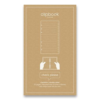 Obrázek produktu Check list - náplň osobních bloků Filofax Clipbook