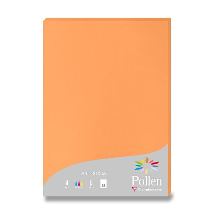 Obrázok produktu Clairefontaine - farebná listová karta - A4, 25 ks, oranžová