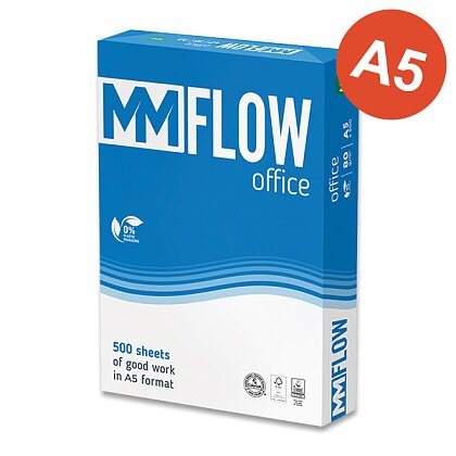 Obrázek produktu MM Flow Office - xerografický papír - A5, 80 g, 10 x 500 listů