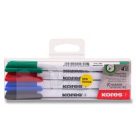 Kores K-Marker W1 - popisovač na bílé tabule - sada 4 barev