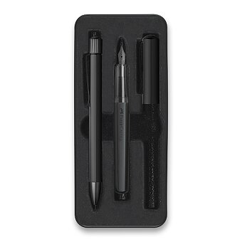Obrázek produktu Sada Faber-Castell Hexo Black - plnicí pero a kuličková tužka