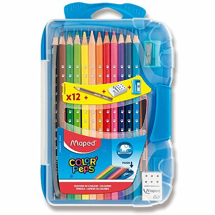 Obrázok produktu Maped Color'Peps Smart Box - pastelky - 12 farieb + doplnky