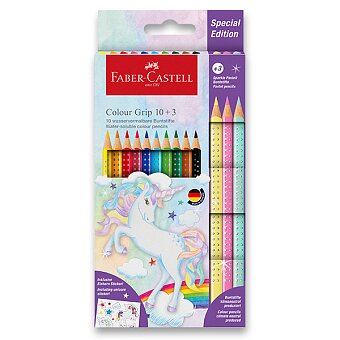 Obrázek produktu Pastelky Faber-Castell Colour Grip Unicorn - souprava, 13 ks