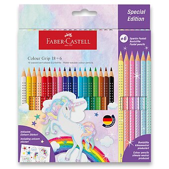 Obrázek produktu Pastelky Faber-Castell Colour Grip Unicorn - souprava, 24 ks