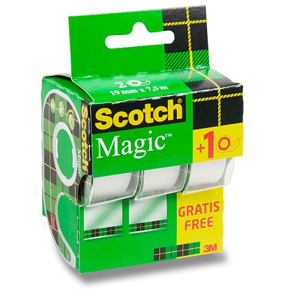 Obrázek produktu 3M Scotch Magic Tape - lepicí páska v zásobníku - 19 mm × 7,5 m, 2 + 1 ks