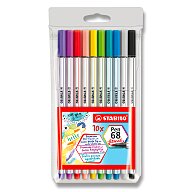 Stabilo Pen 68 Brush - fixka - sada 10 kusov