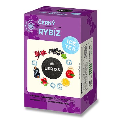 Product image Leros Čajový dýchánek Černý rybíz - ovocný ledový čaj - 20 ks