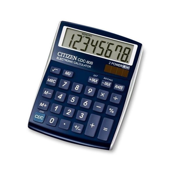 Stolní kalkulátor Citizen CDC-80 modrý