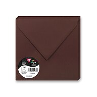 Clairefontaine 165 × 165 mm - farebná obálka - 20 ks, hnedá