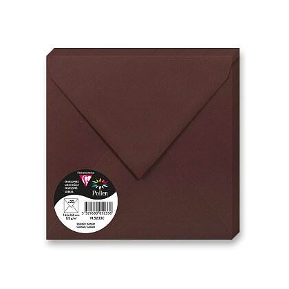 Obrázok produktu Clairefontaine 165 × 165 mm - farebná obálka - 20 ks, hnedá