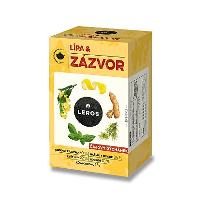Obrázek produktu Leros Čajový Dýchánek - bylinný čaj - lípa a zázvor