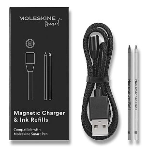 Set príslušenstva Moleskine Smart Pen - nabíjací kábel, 2 ks náplní