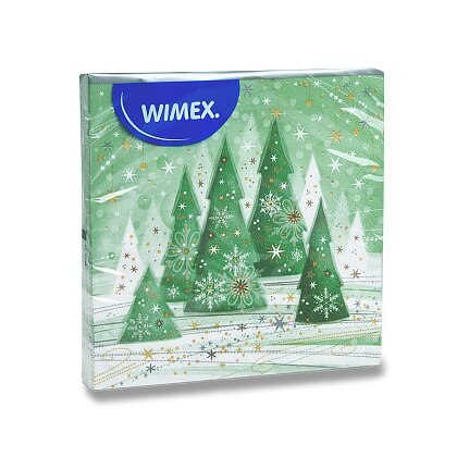 Obrázok produktu Vianočné obrúsky - 3vrstvové, 330 x 330 mm, motív zimný les