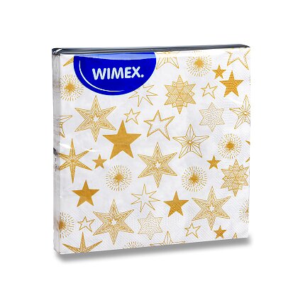 Obrázok produktu Vianočné obrúsky - 3vrstvové, 330 x 330 mm, motív hviezdy