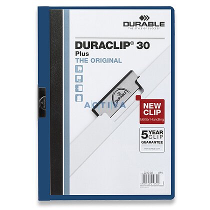Obrázek produktu Durable Duraclip - plastový rychlovazač na 30 listů - tmavě modrý