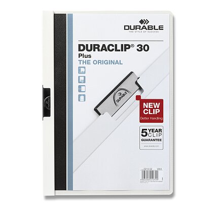 Obrázek produktu Durable Duraclip - plastový rychlovazač na 30 listů - bílý