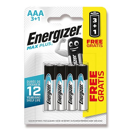 Obrázek produktu Energizer Max Plus - alkalická baterie - AAA, 3+1 ks