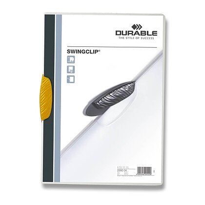 Obrázek produktu Durable Swingclip - plastový rychlovazač - žlutý