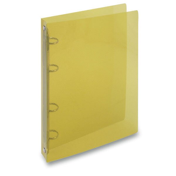 4kroužkový pořadač Transparent A4, 20mm  žlutý