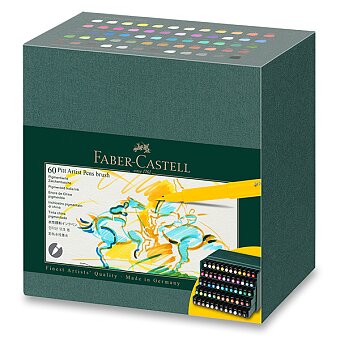 Obrázek produktu Popisovač Faber-Castell Pitt Artist Pen Brush - súprava 48 ks, štúdio box