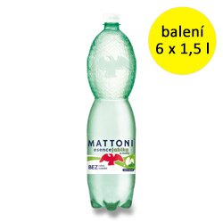 Levně Mattoni Esence - perlivá minerální voda - jablko a máta, 6 x 1,5 l