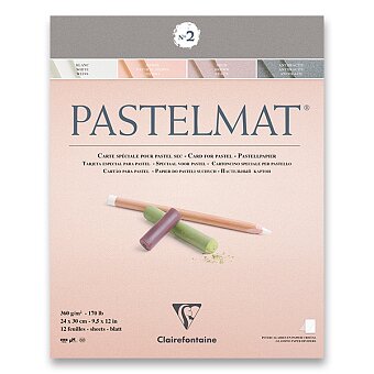 Obrázek produktu Blok Clairefontaine Pastelmat No.2 - 24 x 30 cm, 12 listov, 360 g