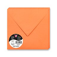 Clairefontaine 165 × 165 mm - farebná obálka - 20 ks, oranžová